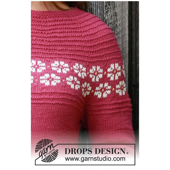 Patrón Daisy Delight Cardigan by Drops Design