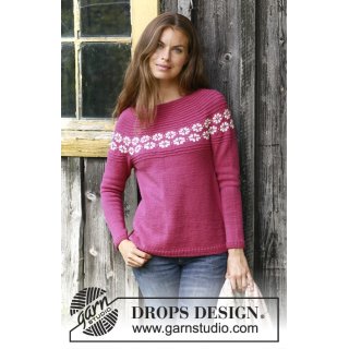 Patrón Daisy Delight Cardigan by Drops Design